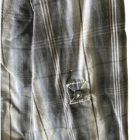 Michael Brandon Tartan Plaid Shirt Mens XL Long Sleeve Chest Pocket Button Up - Picture 5 of 7